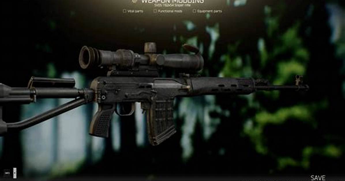 Escape from Tarkov's Svd Will Receive More Attachments Alongside a Suppressor
