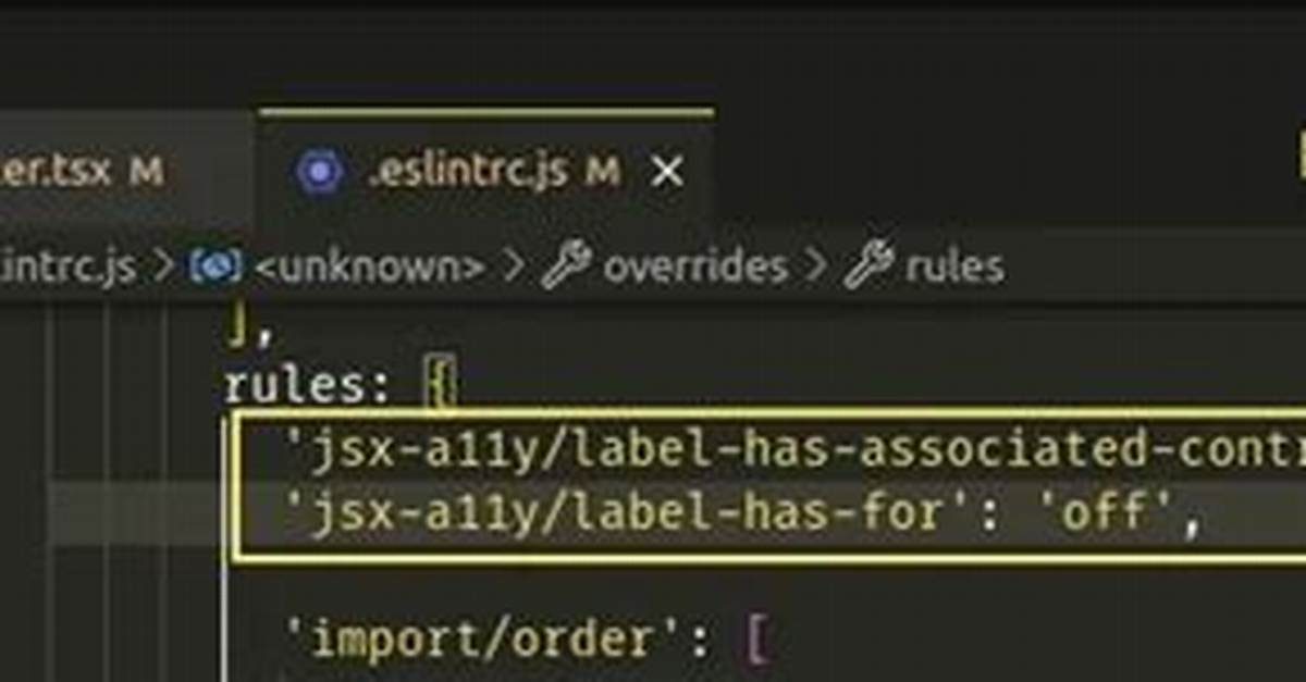 Eslint Rule for Label