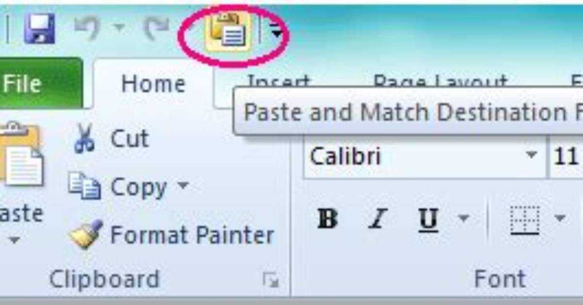 Excel Copy-Paste: Always Match Destination Formatting