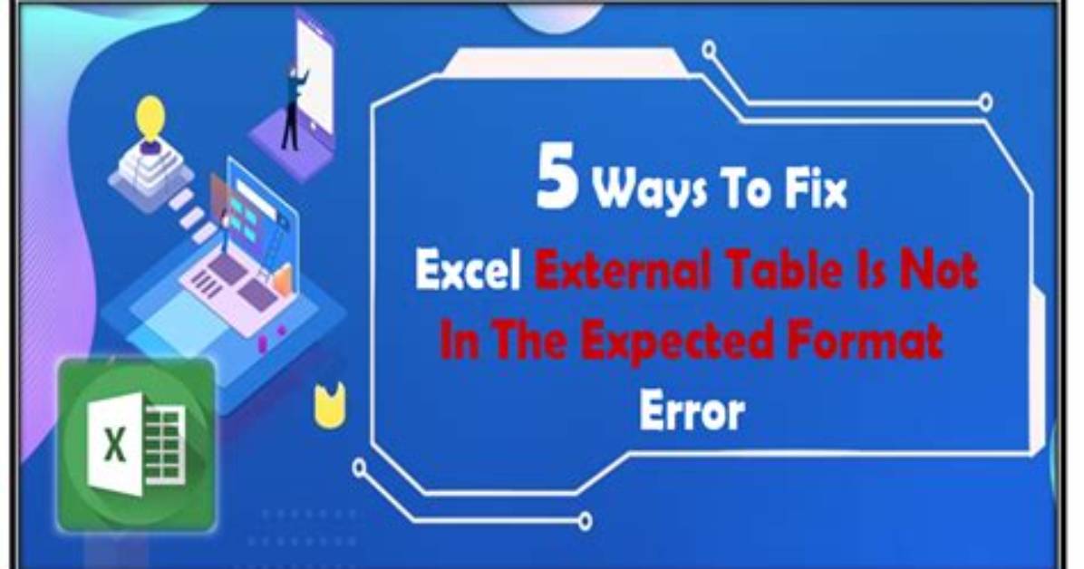 Excel "External Table Is Not in the Expected Format."