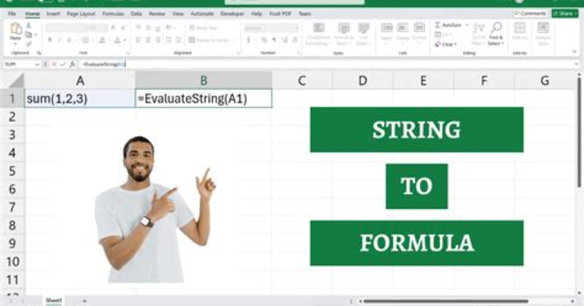 Excel Function That Evaluates a String as If It Were a Formula?