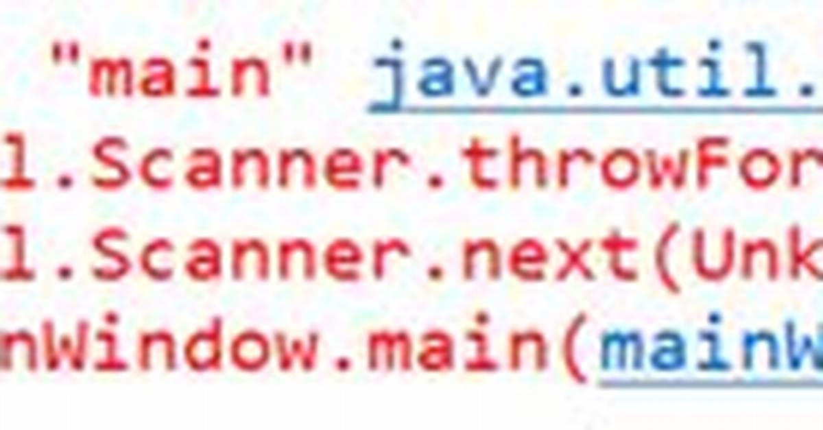Exception in Thread "Main" Java. Util. Nosuchelementexception