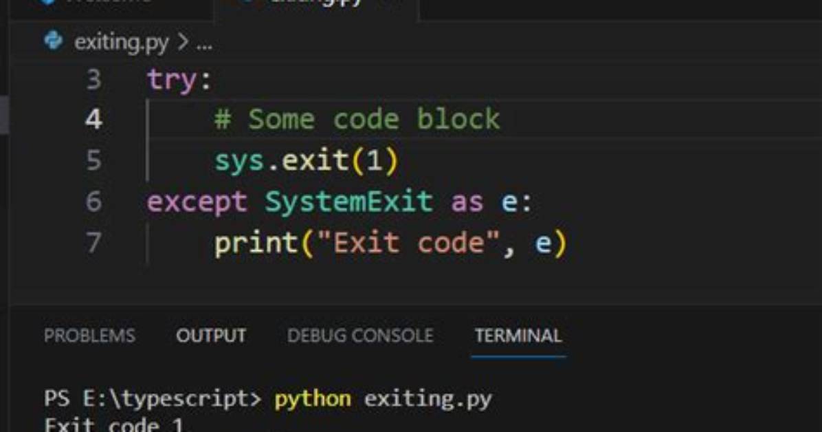 Exit Codes in Python