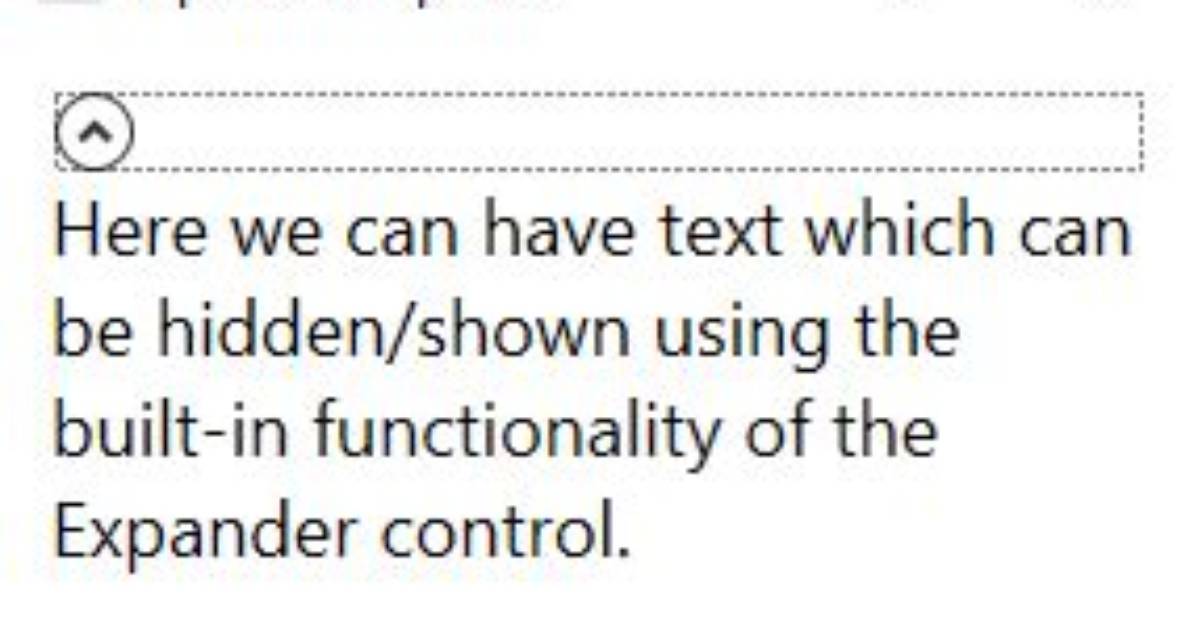 Expander Control in Wpf
