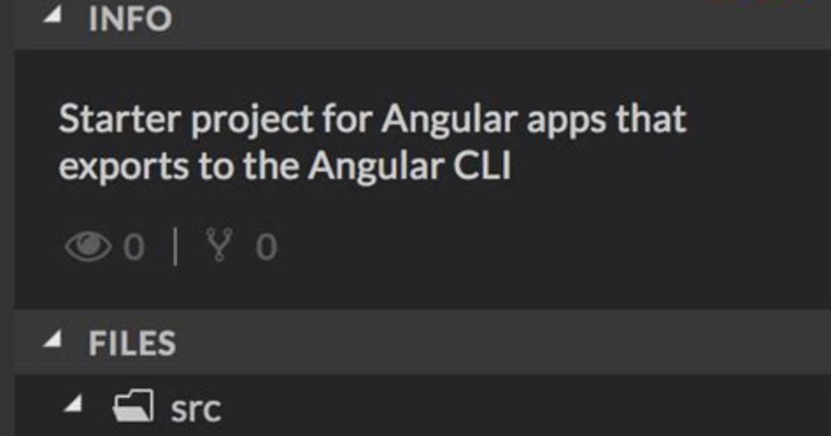 Export Angular Project from Stackblitz to Local