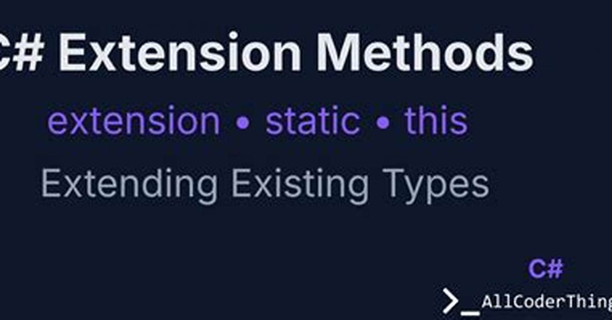 Extension Methods Must Be Defined in a Non-Generic Static Class