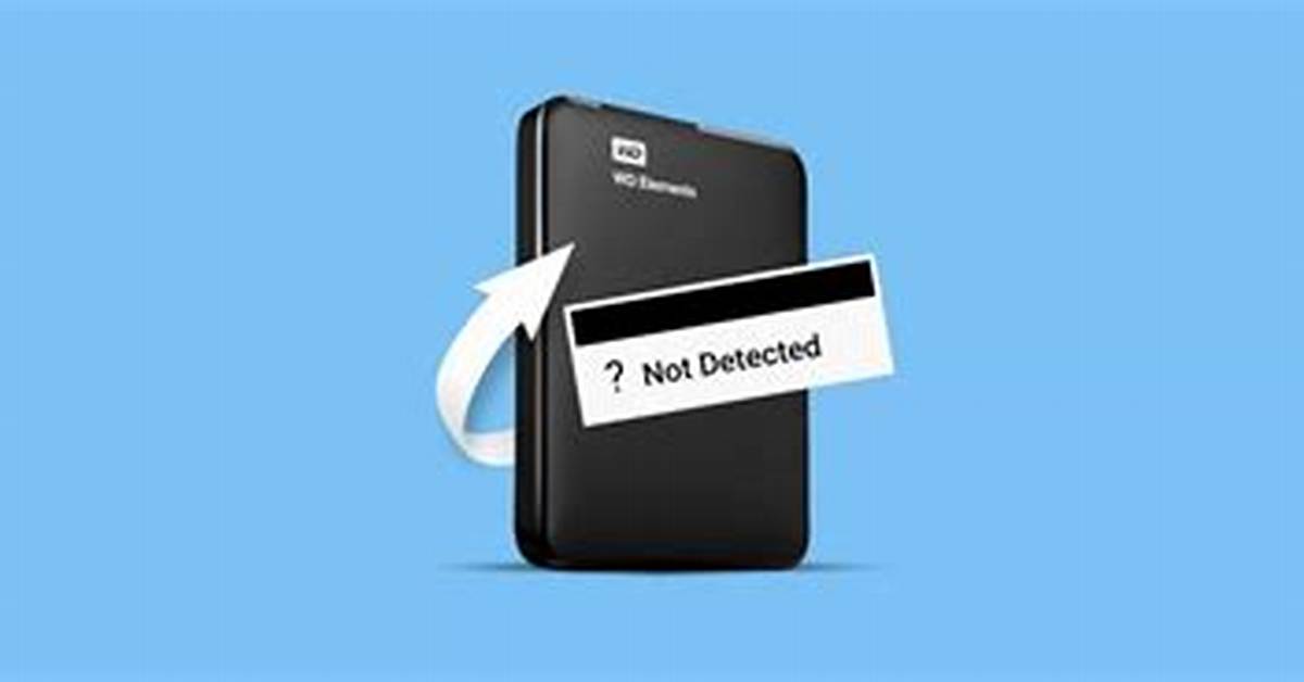 External Drive Disk Is Unrecognised