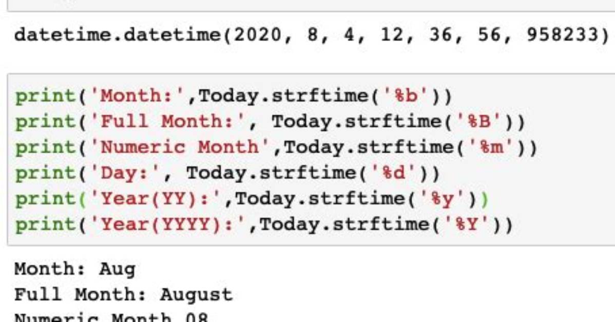 Extract Month from Date in Python