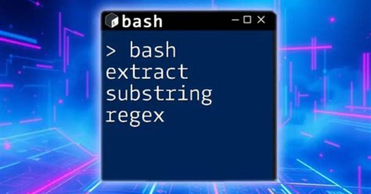 Extract Substring Using Regexp in Plain Bash