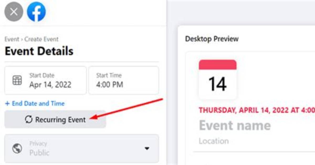 Facebook: How to Create Recurring Events?