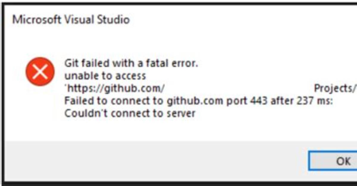 Failed to Connect to Github. Com Port 443: Operation Timed Out