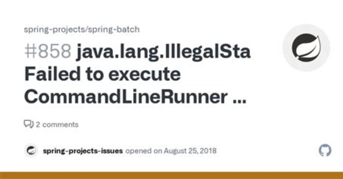 Failed to Execute Commandlinerunner - Spring Batch
