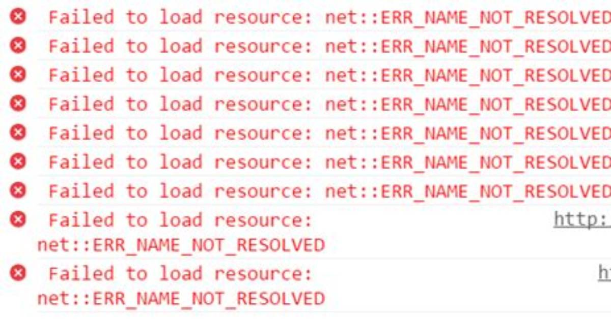 Failed to Load Resource Under Chrome