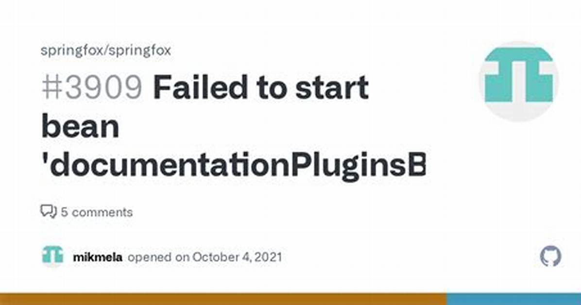 Failed to Start Bean 'Documentationpluginsbootstrapper' in Spring Data Rest