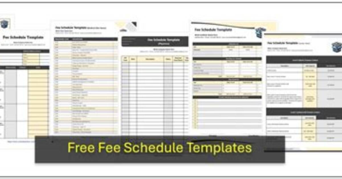 Fee Schedule