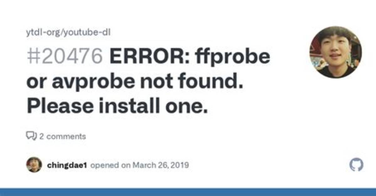 Ffprobe or Avprobe Not Found. Please Install One