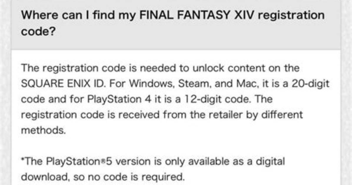 Ffxiv Free Trial Registration Code