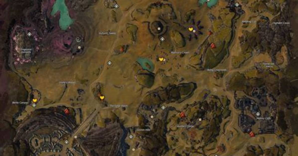 Fields of Ruin Map Guild Wars 2