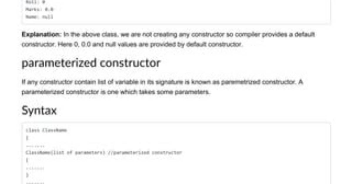 File Constructors Explanation