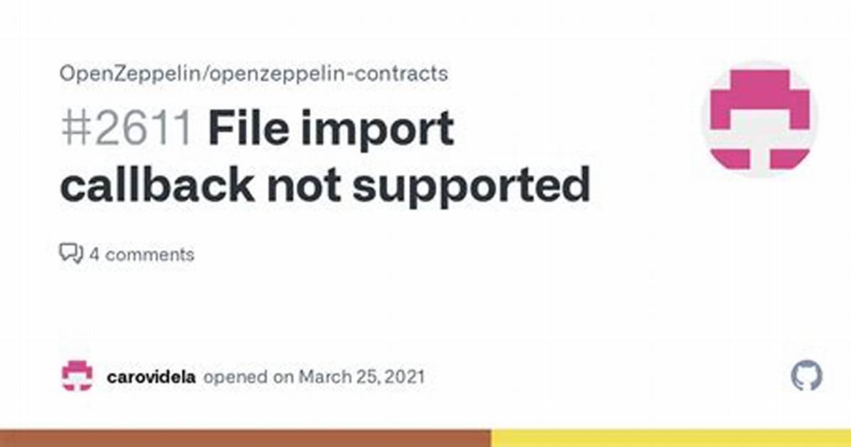 File Import Callback Not Supported?