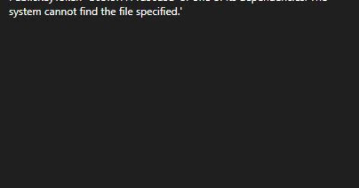 Filenotfoundexception: Could Not Load File or Assembly 'System. Configuration. Configurationmanager,