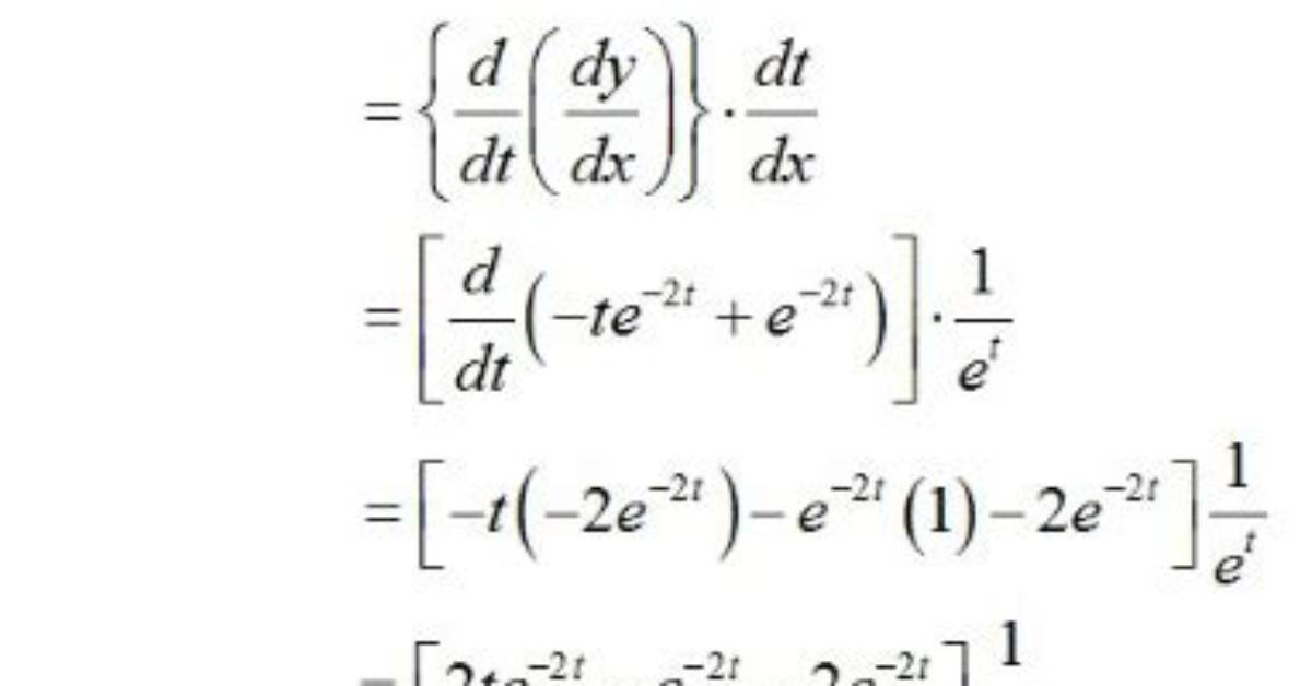 Find Dy/Dx and D2Y/Dx2 - News