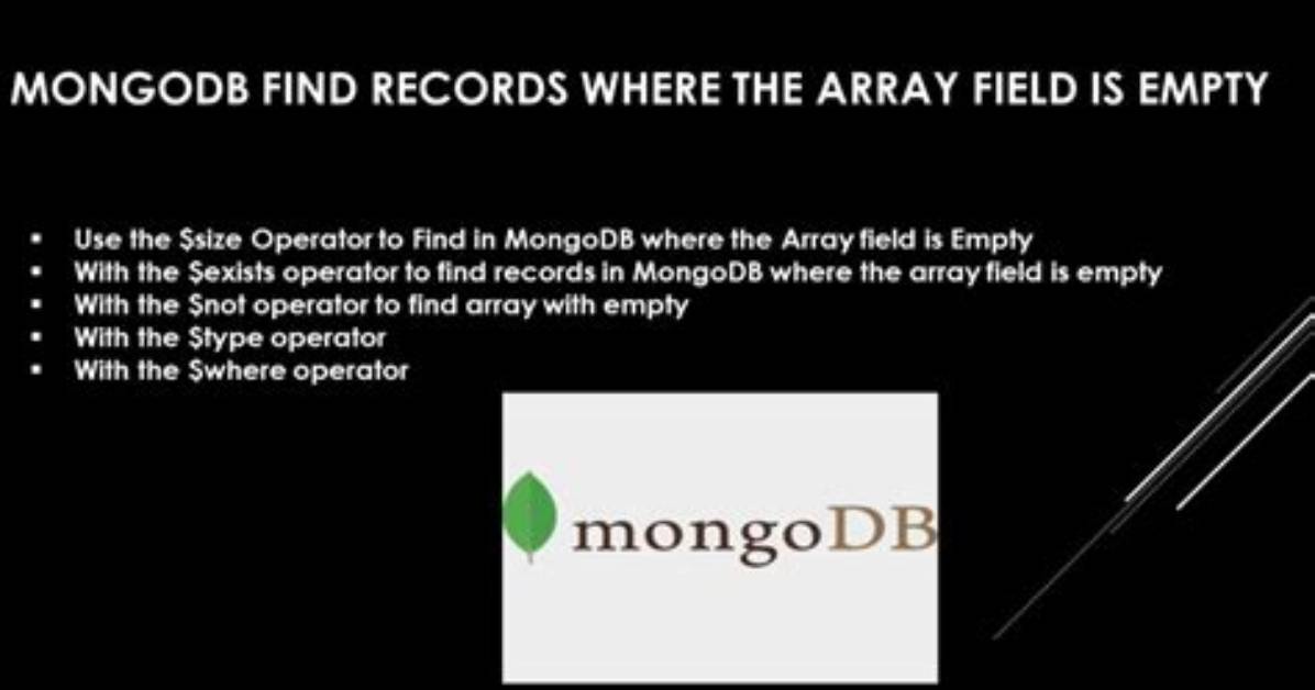 Find Mongodb Records Where Array Field Is Not Empty