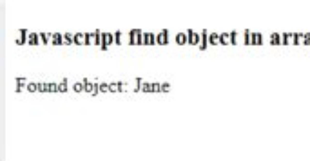 Find Object by Id in an Array of Javascript Objects