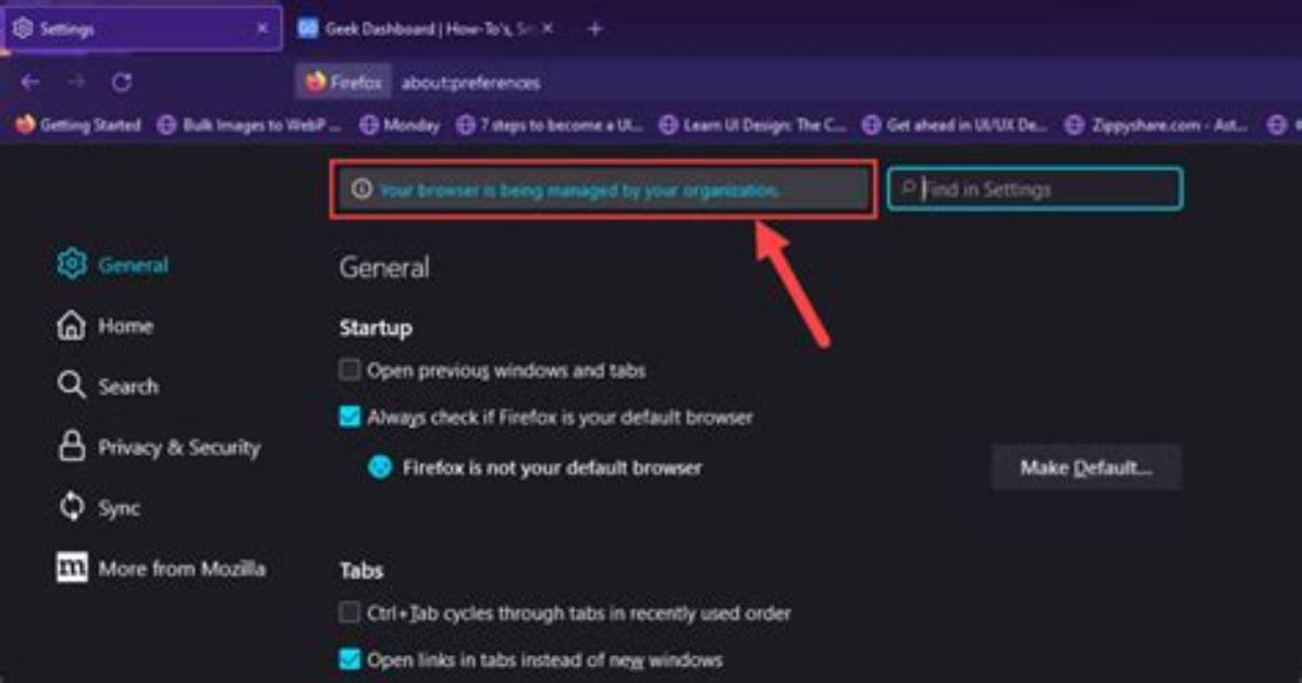 Firefox Issue: Your Browser Is Being Managed by Your Organization