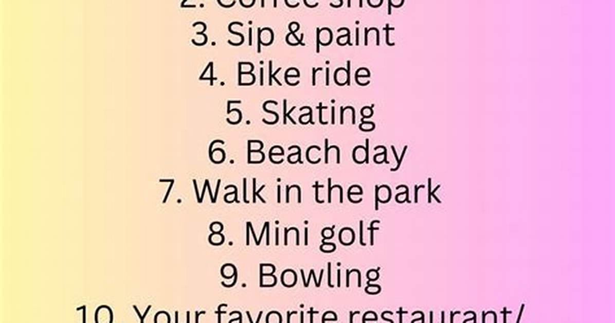 First Date Ideas: 7 Dates Approved by Guys