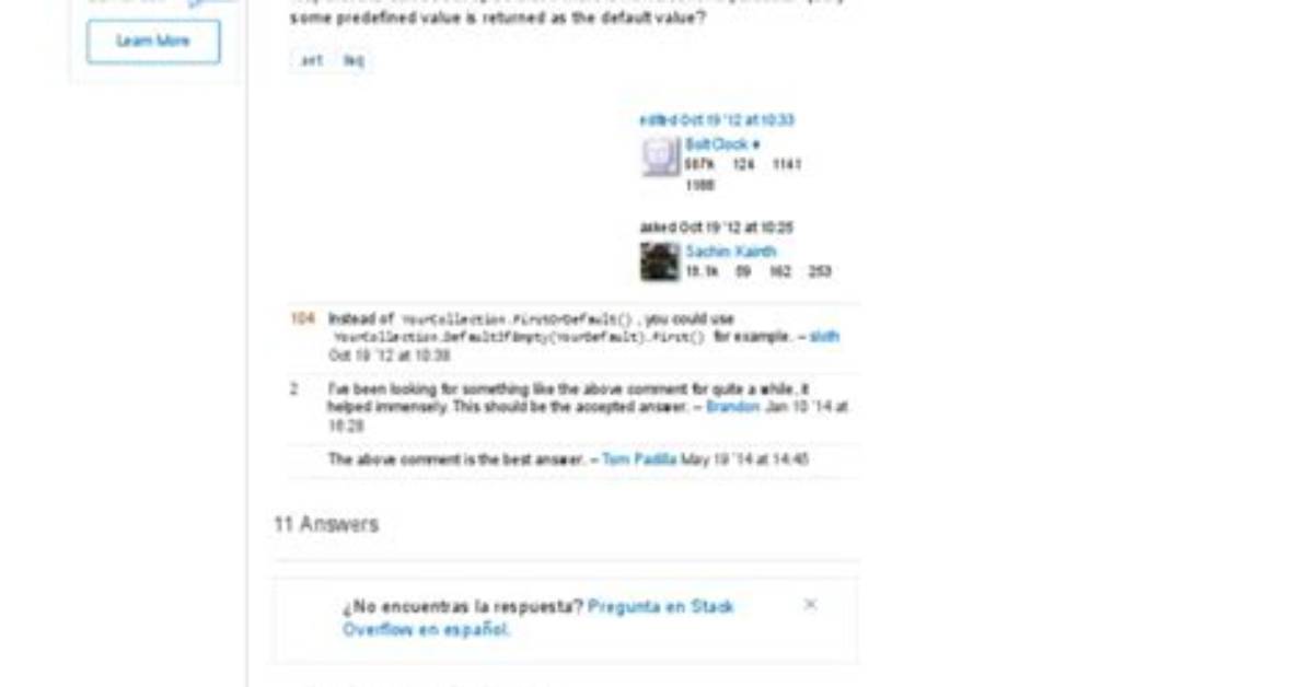 Firstordefault: Default Value Other Than Null
