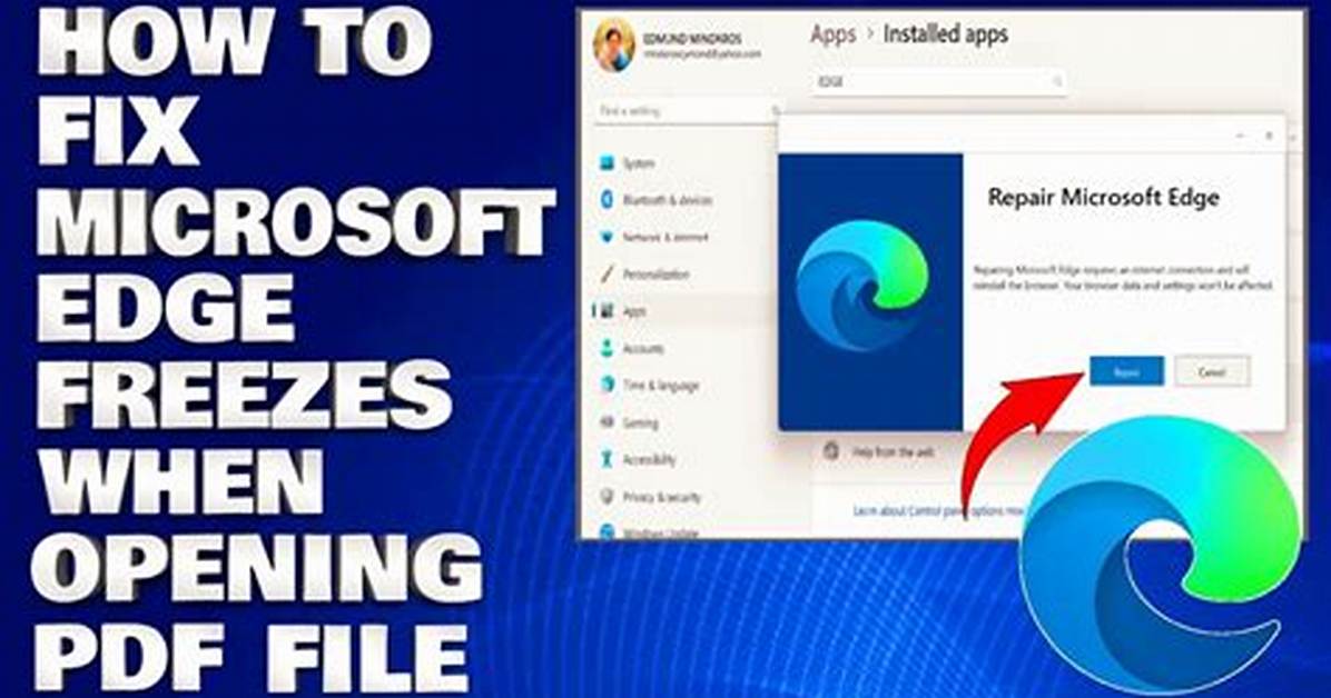 Fix Microsoft Edge Crashes When Opening Pdf?