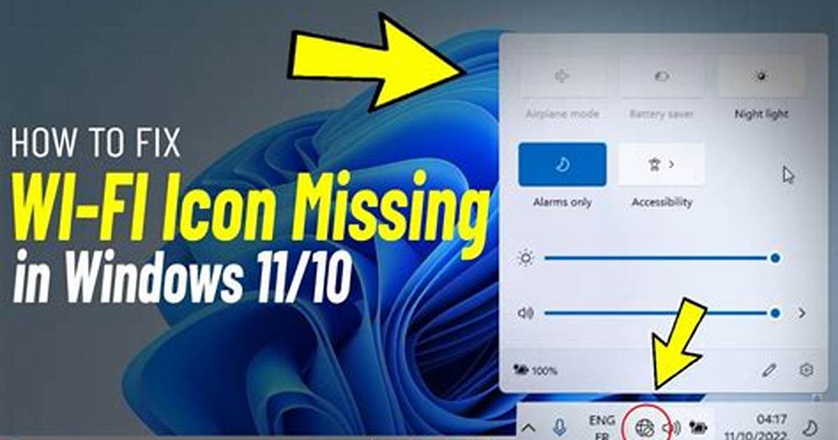 Fix Wi Fi Icon Missing from Windows 11 Quick Settings Flyout?