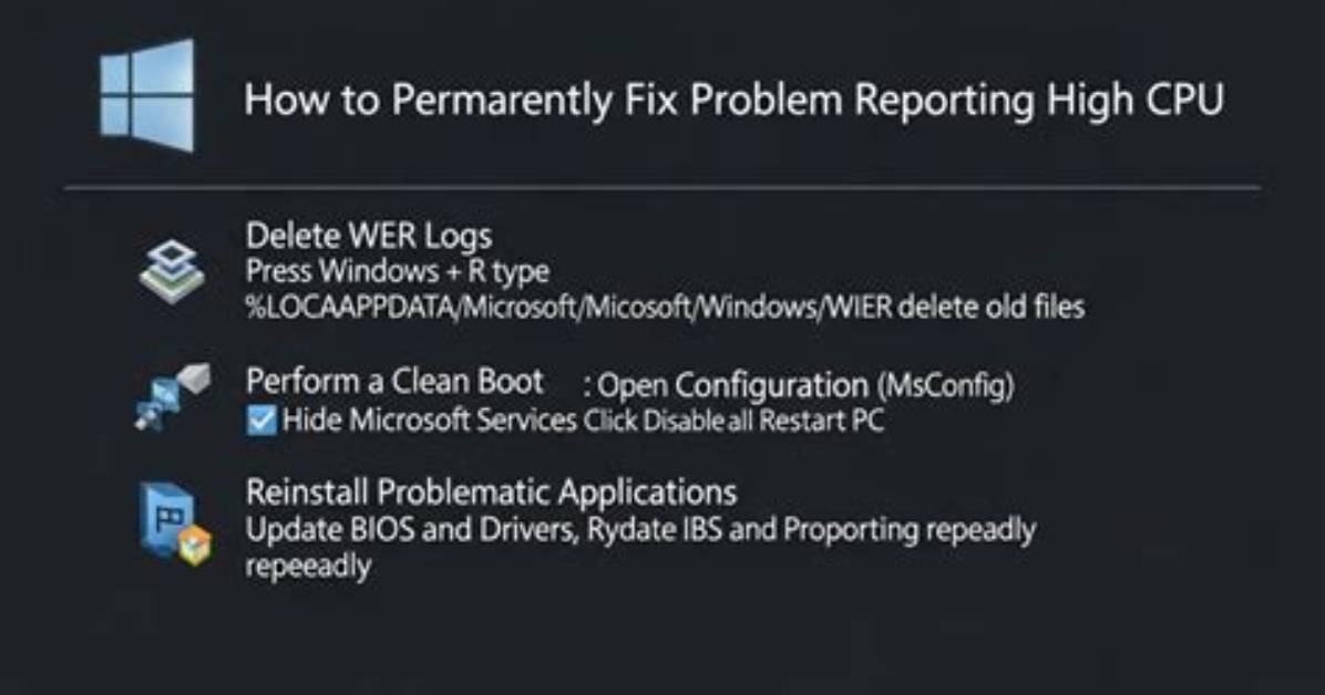 Fix: Windows Error Reporting High Cpu and Disk Usage?