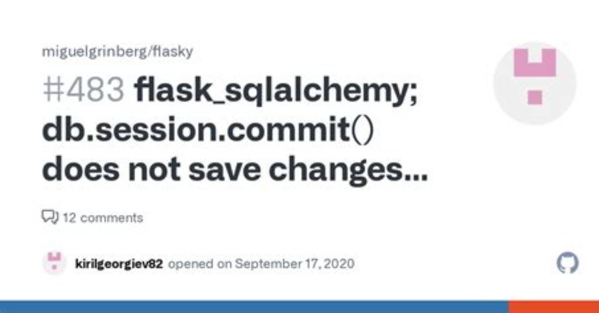 Flask Sqlalchemy. Commit Does Not Save Changes