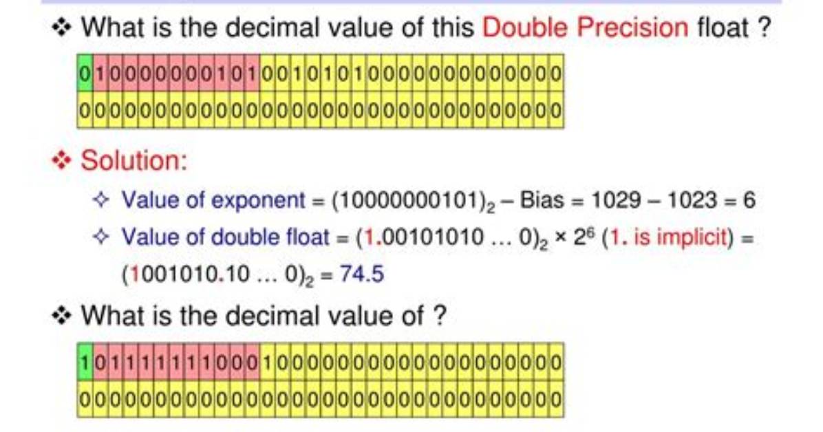 'Float' Vs. 'Double' Precision