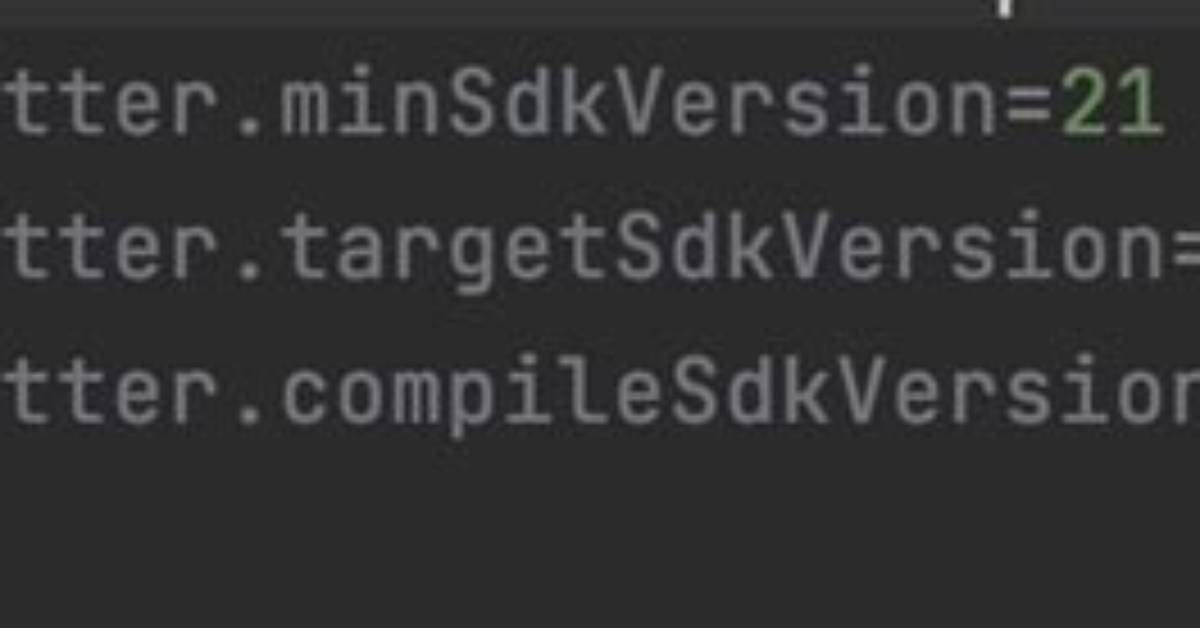Flutter: How to Change Android minSdkVersion in Flutter Project?