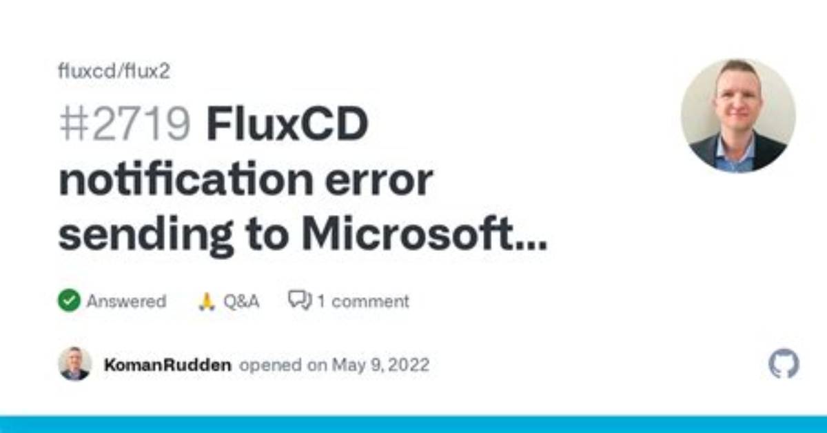 Fluxcd Notification Error Sending to Microsoft Teams