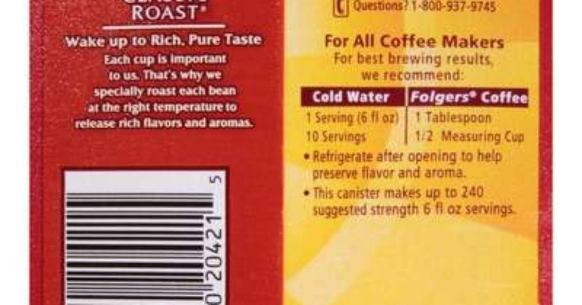 Folgers Coffee Ingredients