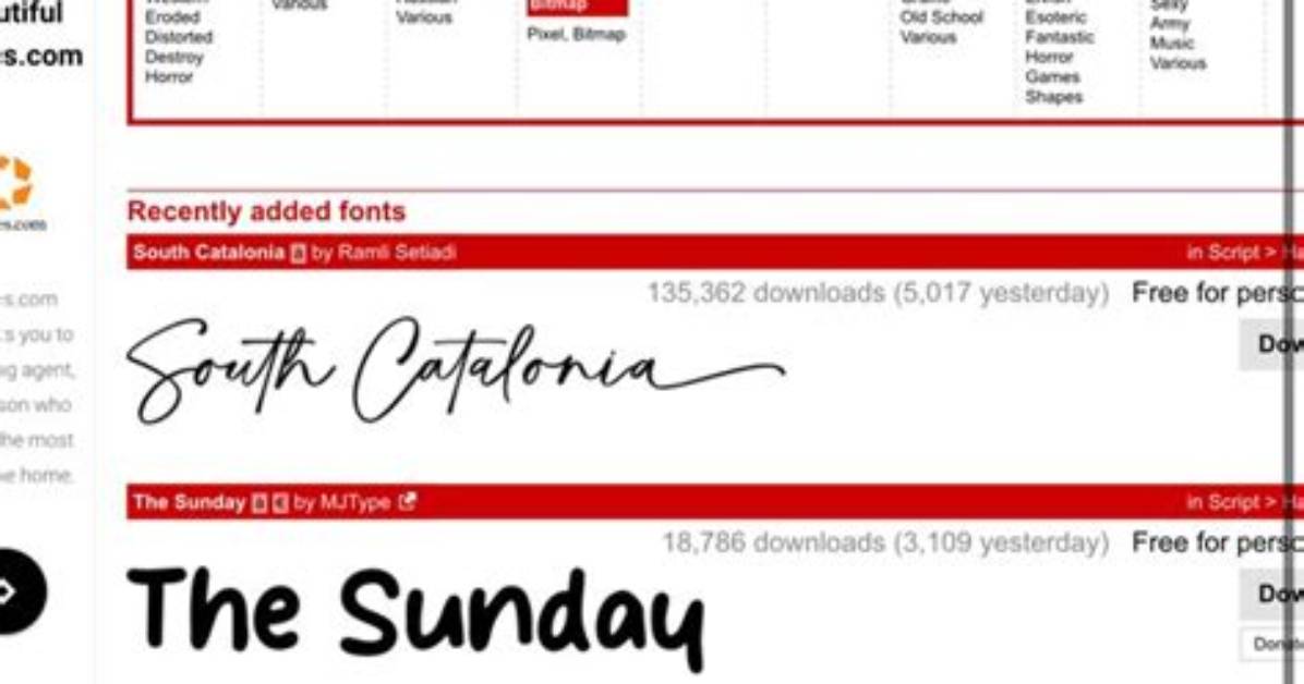 Font Selection with Live Preview Like Dafont. Com