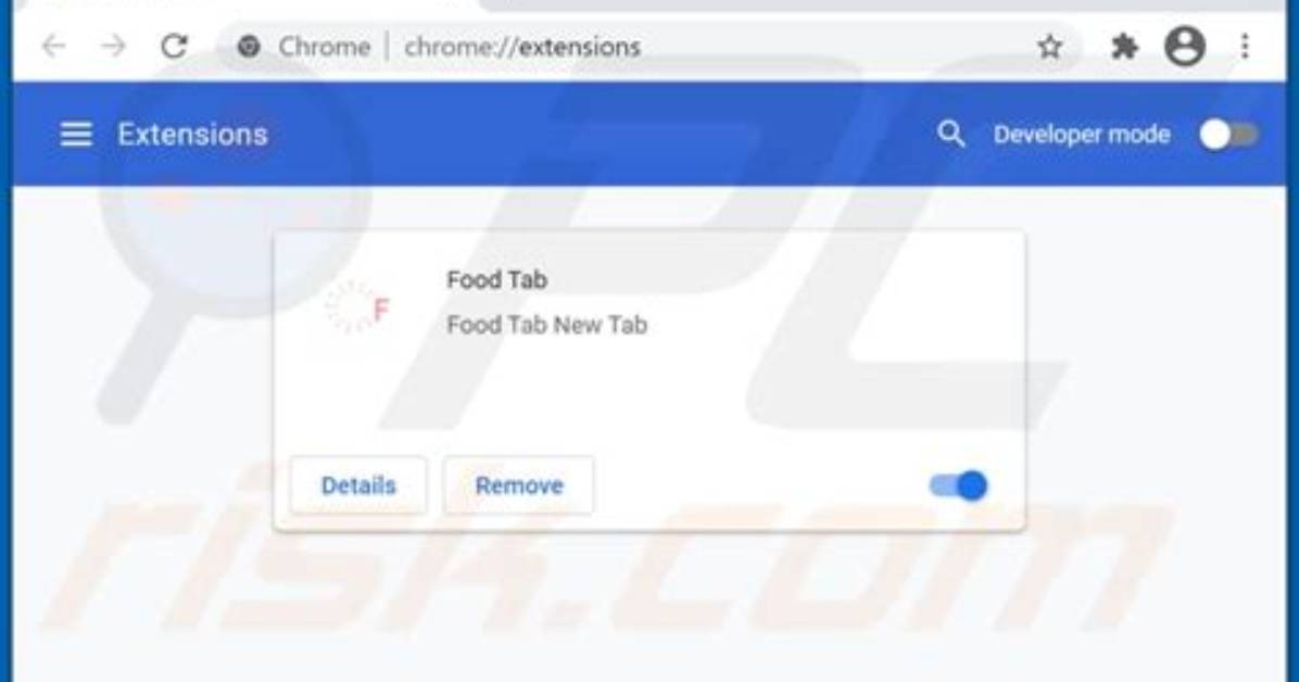 Food Tab Browser Hijacker Removal Instructions
