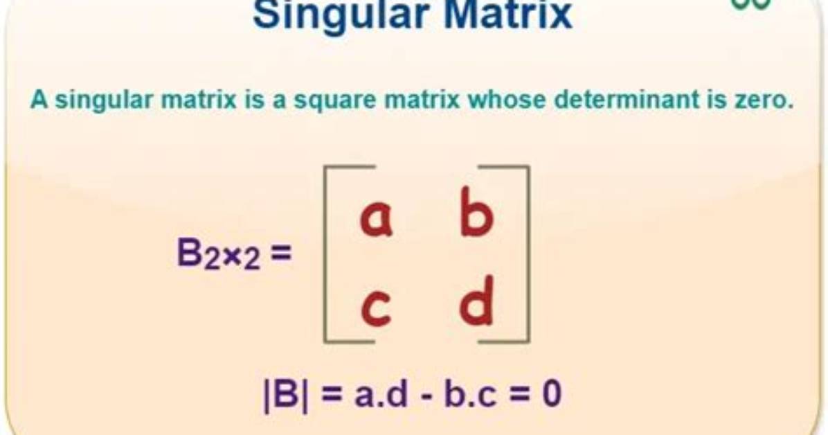 For a Singular Matrix?