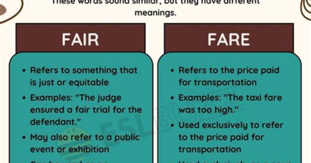 For Fair or Fare?