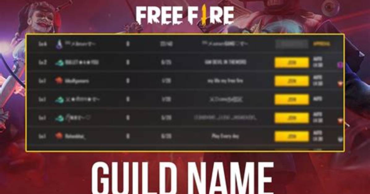 For Free Fire Guild Name?