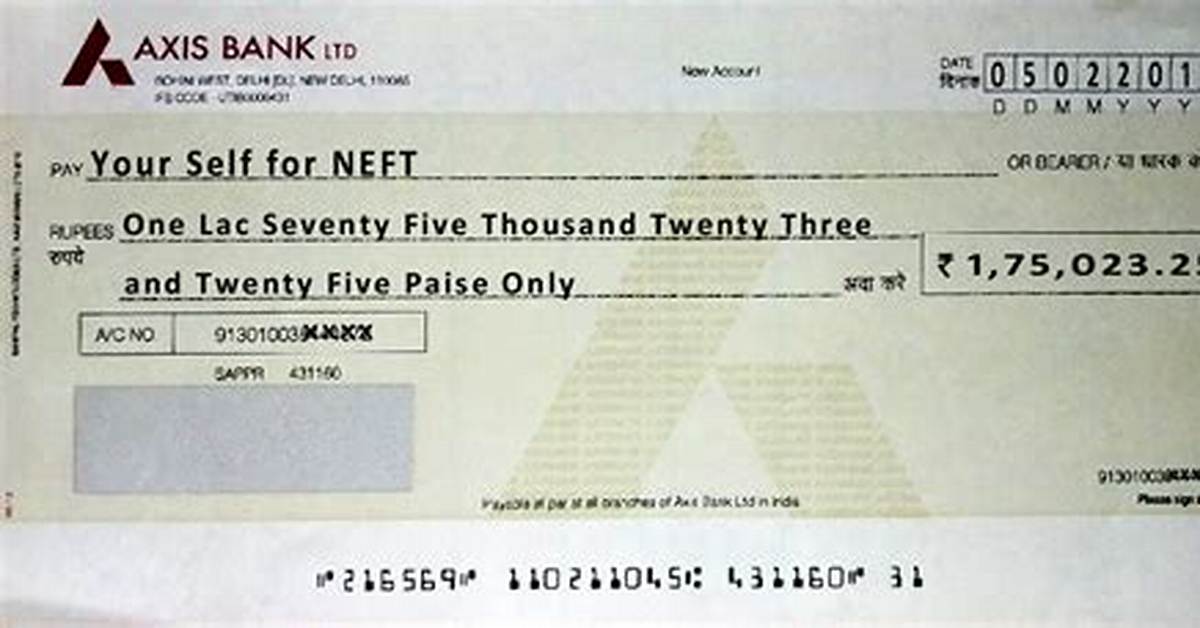 For Neft Cheque Is Required?
