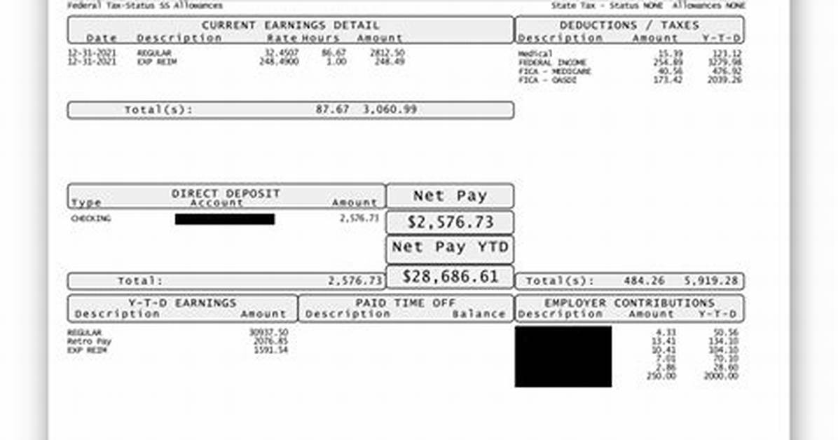 For Pay Stub Meaning?