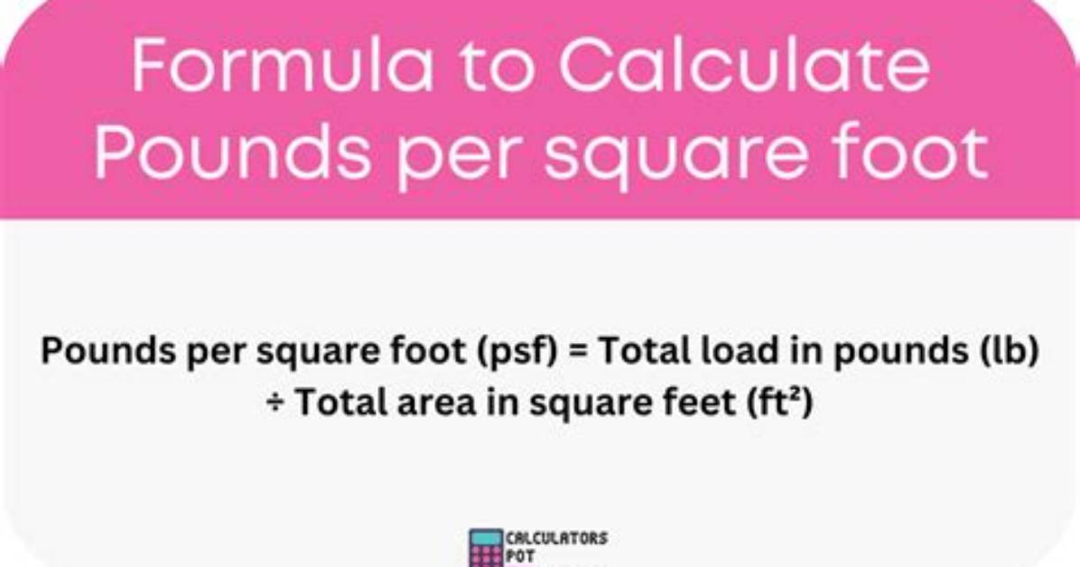 For Pounds per Square Foot?