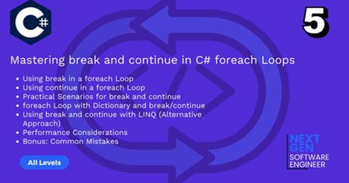 Foreach(): Why Can't Use Break/Continue Inside