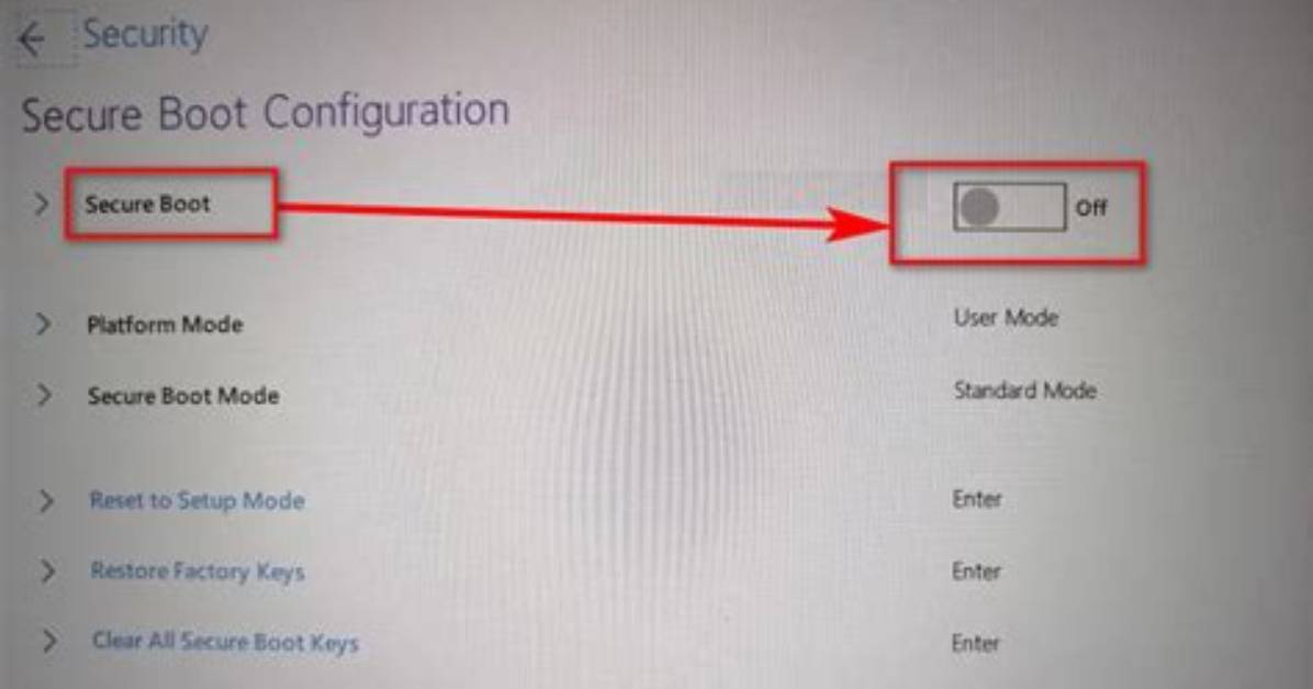 Forgot to Disable Secure Boot
