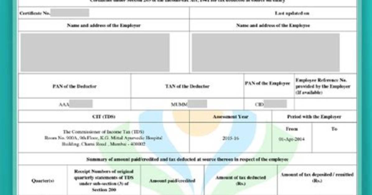 Form for Not Deducting Tds?